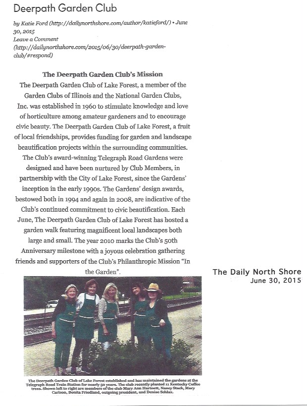 4. The Daily North Shore--June 30, 2015--Deerpath Garden Club:Train Station Garden 1 copy